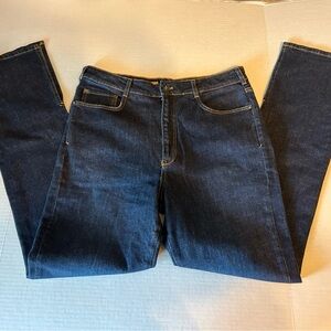 Pilcro Anthropology split straight jeans size 32 dark wash